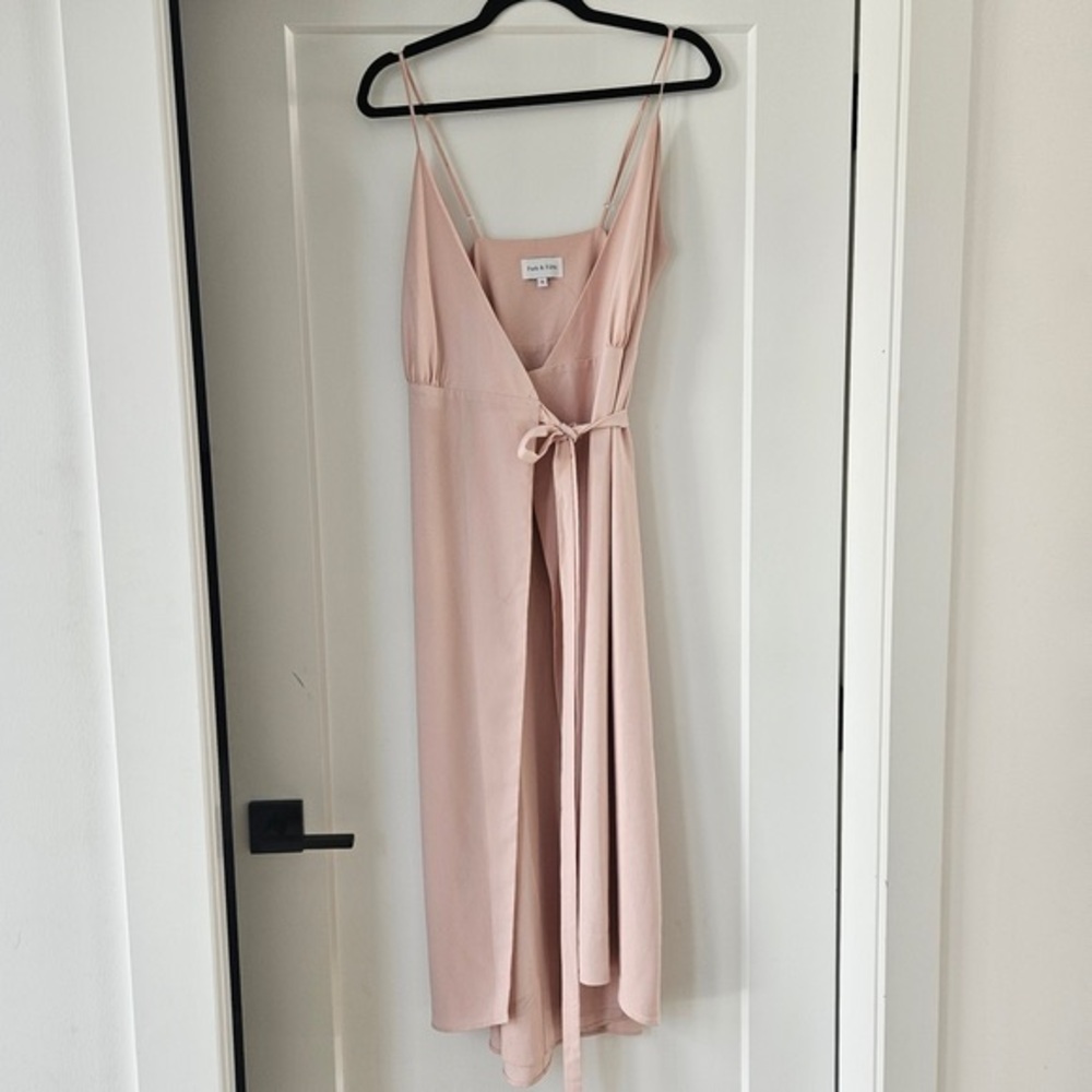 Park & Fifth Blush Pink Wrap Midi Dress